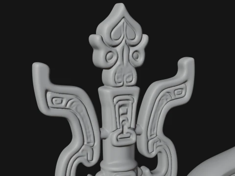 Winged Totem Ornament Design 3 - 3D Print Model 3D Print Model