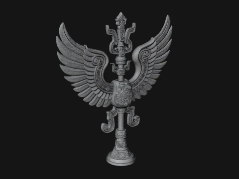 Winged Totem Ornament Design 3 - 3D Print Model 3D Print Model