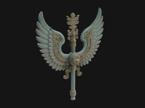 Winged Totem Ornament Design 4 - 3D Print Model 3D Print Model