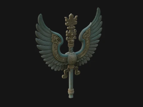 Winged Totem Ornament Design 4 - 3D Print Model 3D Print Model