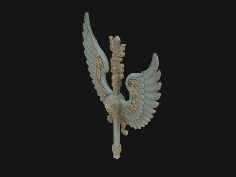 Winged Totem Ornament Design 4 - 3D Print Model 3D Print Model