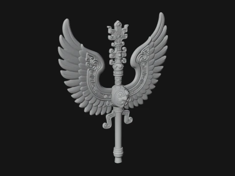 Winged Totem Ornament Design 4 - 3D Print Model 3D Print Model
