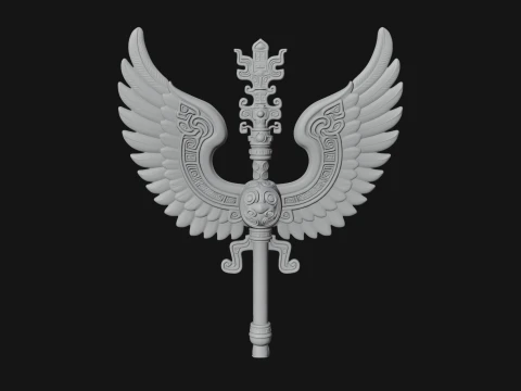 Winged Totem Ornament Design 4 - 3D Print Model 3D Print Model