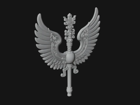 Winged Totem Ornament Design 4 - 3D Print Model 3D Print Model
