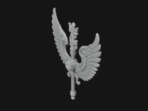 Winged Totem Ornament Design 4 - 3D Print Model 3D Print Model