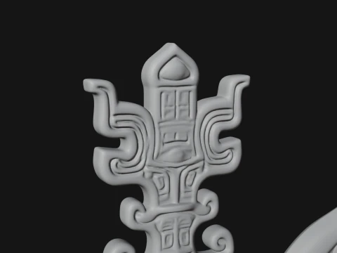 Winged Totem Ornament Design 4 - 3D Print Model 3D Print Model