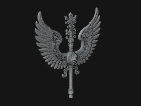 Winged Totem Ornament Design 4 - 3D Print Model 3D Print Model