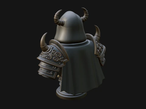 Hooded Skeleton Reaper Bust Statue Design 9 - 3D Print Model 3D Print Model