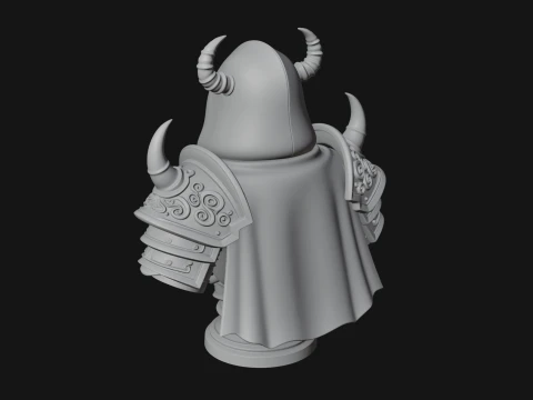 Hooded Skeleton Reaper Bust Statue Design 9 - 3D Print Model 3D Print Model