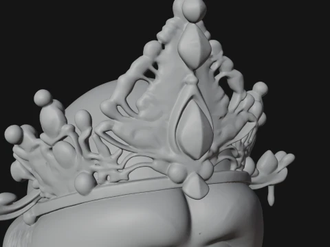 Crowned Chinese Woman Bust Statue Design 3 - 3D Print Model 3D Print Model