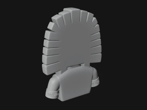 Aztec Warrior Bust Statue Design 4 - 3D Print Model 3D Print Model