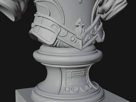 Winged Angel Man Bust Statue Design 2 - 3D Print Model 3D Print Model