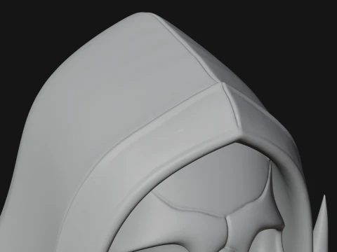 Hooded Skeleton Reaper Bust Statue Design 10 - 3D Print Model 3D Print Model