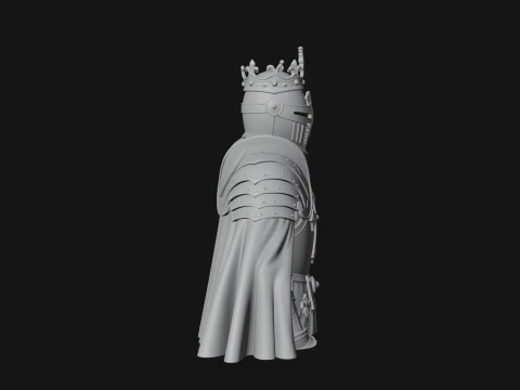 Crusader Knight Bust Statue Design 7 - 3D Print Model 3D Print Model