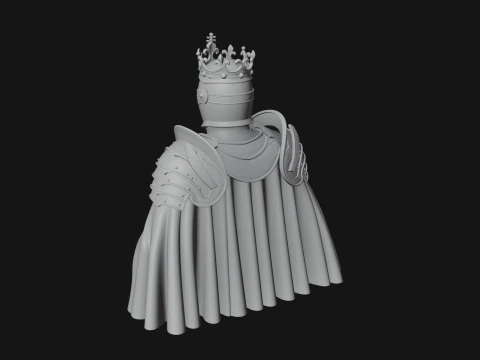 Crusader Knight Bust Statue Design 7 - 3D Print Model 3D Print Model