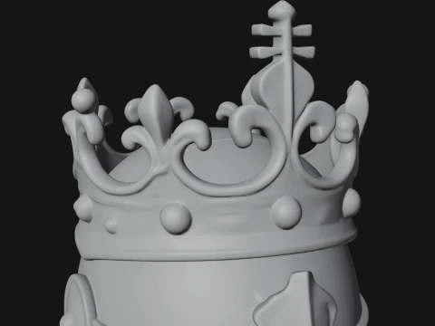 Crusader Knight Bust Statue Design 7 - 3D Print Model 3D Print Model