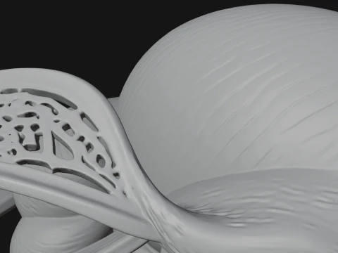 Ethereal Lace Woman Bust Statue Design 6 - 3D Print Model 3D Print Model