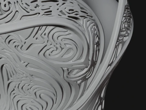 Ethereal Lace Woman Bust Statue Design 6 - 3D Print Model 3D Print Model