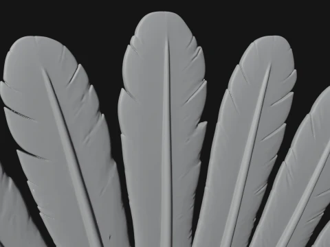 Feathered Headdress Woman Bust Statue Design 6 - 3D Print Model 3D Print Model