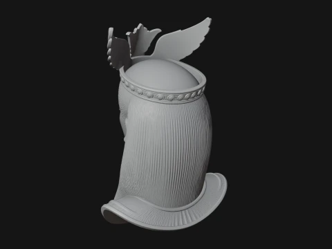 Winged Egyptian Goddess Bust Statue Design 4 - 3D Print Model 3D Print Model