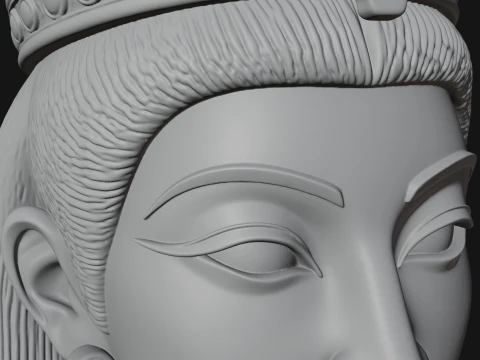 Winged Egyptian Goddess Bust Statue Design 4 - 3D Print Model 3D Print Model