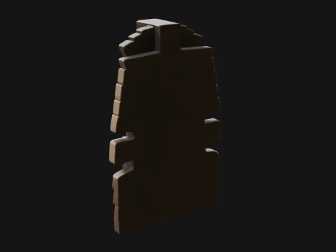 Aztec Warrior Bust Statue Design 5 - 3D Print Model 3D Print Model
