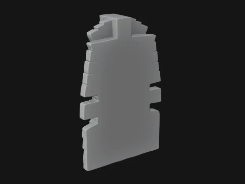 Aztec Warrior Bust Statue Design 5 - 3D Print Model 3D Print Model