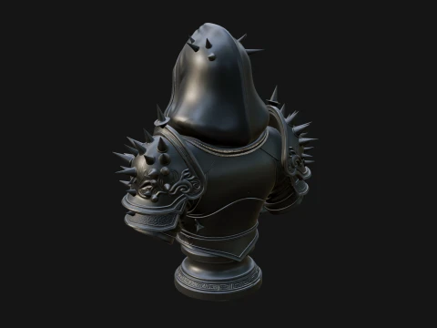 Hooded Skeleton Reaper Bust Statue Design 13 - 3D Print Model 3D Print Model