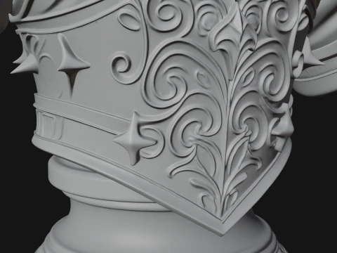 Hooded Skeleton Reaper Bust Statue Design 13 - 3D Print Model 3D Print Model