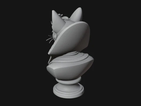 Bastet Cat Goddess Bust Statue Design 4 - 3D Print Model 3D Print Model