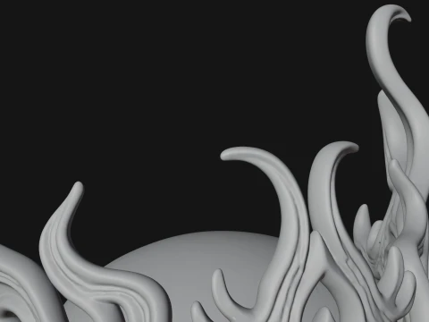 Horned Elf Lord Bust Statue Design 7 - 3D Print Model 3D Print Model