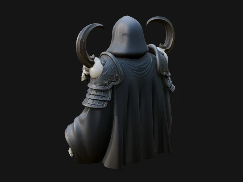 Hooded Skeleton Reaper Bust Statue Design 14 - 3D Print Model 3D Print Model