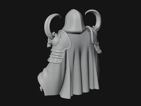 Hooded Skeleton Reaper Bust Statue Design 14 - 3D Print Model 3D Print Model