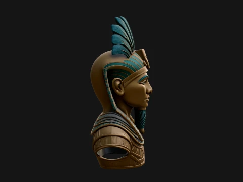 Pharaoh Nemes Bust Statue Design 9 - 3D Print Model 3D Print Model