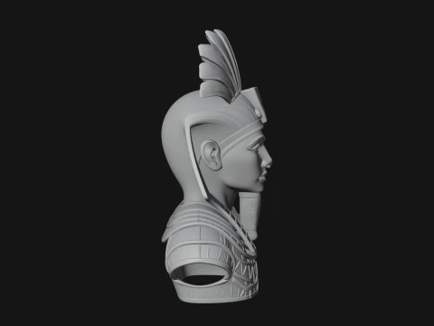Pharaoh Nemes Bust Statue Design 9 - 3D Print Model 3D Print Model
