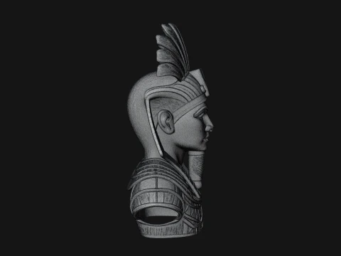 Pharaoh Nemes Bust Statue Design 9 - 3D Print Model 3D Print Model