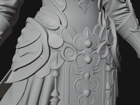 Winged Angel Warrior Bust Statue Design 7 - 3D Print Model 3D Print Model
