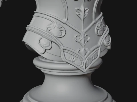Winged Angel Warrior Bust Statue Design 8 - 3D Print Model 3D Print Model