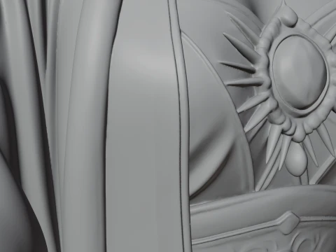 Crowned Chinese Woman Bust Statue Design 4 - 3D Print Model 3D Print Model