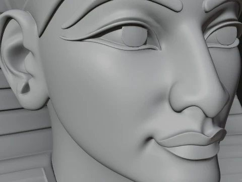 Pharaoh Nemes Bust Statue Design 10 - 3D Print Model 3D Print Model