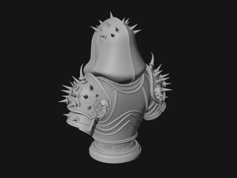 Hooded Skeleton Reaper Bust Statue Design 15 - 3D Print Model 3D Print Model