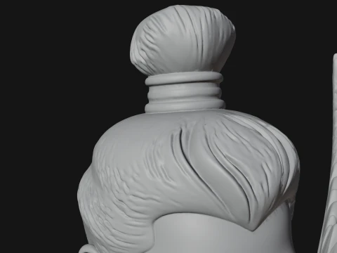 Winged Chinese General Bust Statue Design 2 - 3D Print Model 3D Print Model