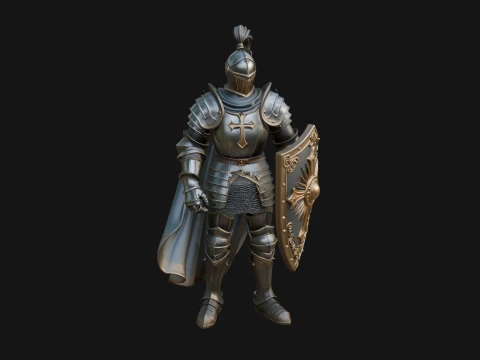 Holy Knight Statue Design 7 - 3D Print Model 3D Print Model