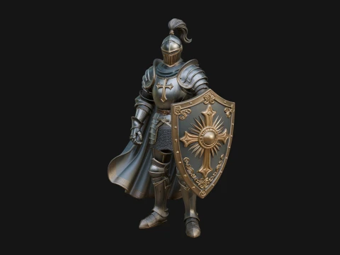 Holy Knight Statue Design 7 - 3D Print Model 3D Print Model