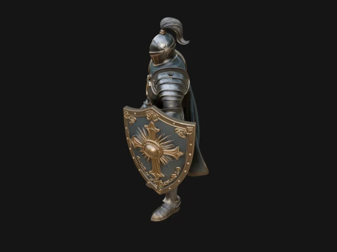 Holy Knight Statue Design 7 - 3D Print Model 3D Print Model