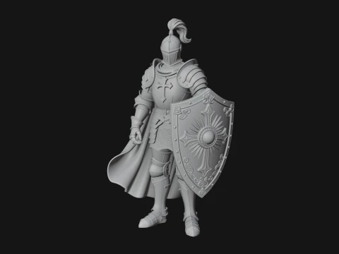 Holy Knight Statue Design 7 - 3D Print Model 3D Print Model