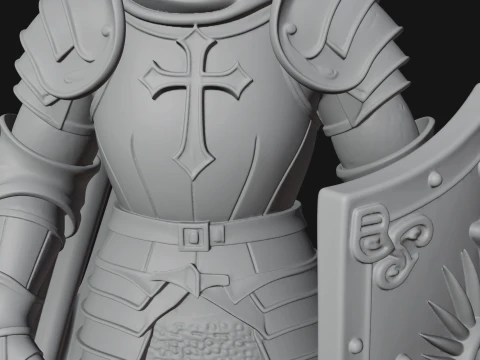 Holy Knight Statue Design 7 - 3D Print Model 3D Print Model