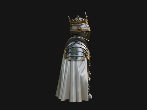 Crusader Knight Bust Statue Design 9 - 3D Print Model 3D Print Model