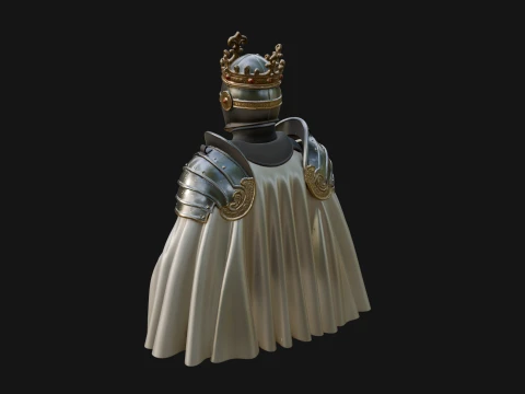 Crusader Knight Bust Statue Design 9 - 3D Print Model 3D Print Model