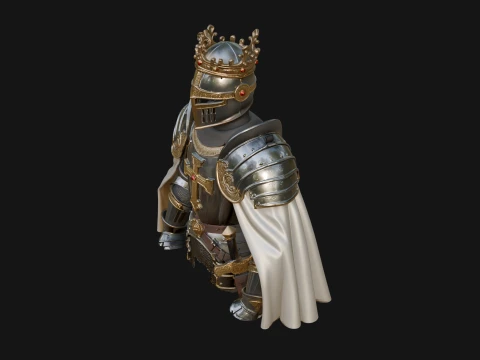 Crusader Knight Bust Statue Design 9 - 3D Print Model 3D Print Model